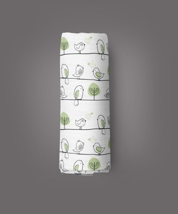 Tiny Tweets Muslin Wrap-imababywear