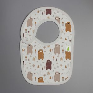 Woodland Bear Reversible Bib - imababywear