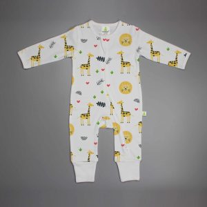 Yellow Forest Long Sleeve Zipsuit-imababywear