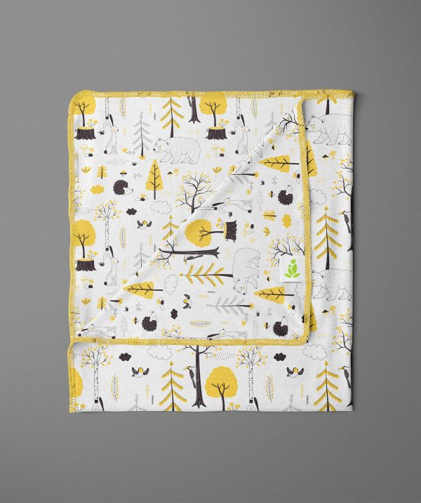 Yellow Kingdom Receiving Blanket - imababywear