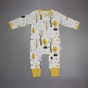 Yellow Kingdom Long Sleeve Zipsuit - imababywear