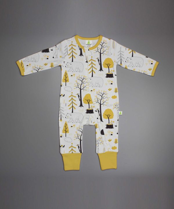 Yellow Kingdom Long Sleeve Zipsuit - imababywear