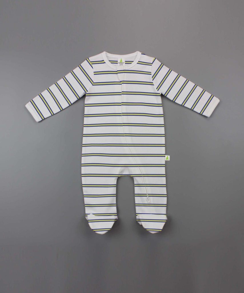 Blue Stripes Long Sleeve Zipsuit