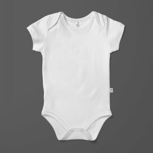 White Easy Neck Bodysuit-imababywear