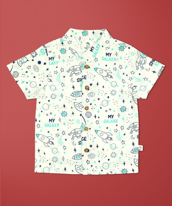 Space Kid Cambric Shirt-imababywear