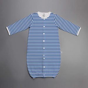 Blue Stripes Convertible Sleepsuit-imababywear