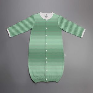 Green Stripes Convertible Sleepsuit-imababywear