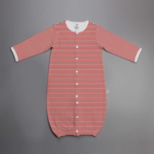 Red Stripes Convertible Sleepsuit-imababywear