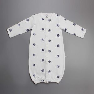 Snow Flakes Convertible Sleepsuit-imababywear