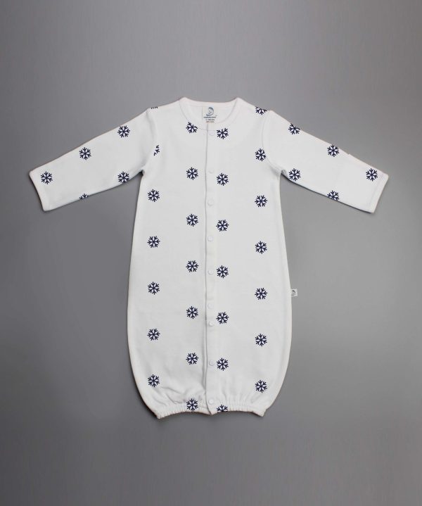 Snow Flakes Convertible Sleepsuit-imababywear