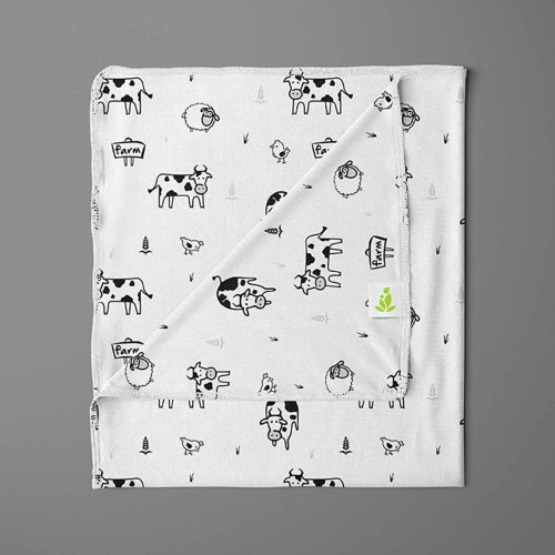 Granite Stripes Receiving Blanket PoleStar Garments