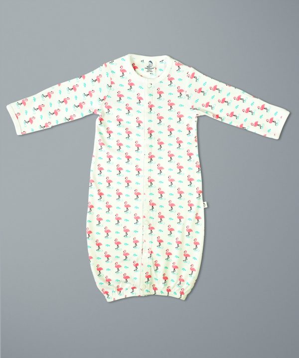 Miss Flamingo Convertible Sleepsuit-imababywear