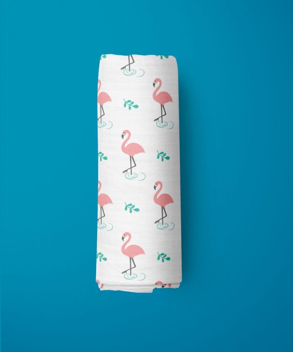 Miss Flamingo Muslin Wrap-imababywear