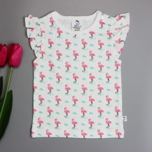 Flamingo Cap Sleeve T-Shirt-imababywear