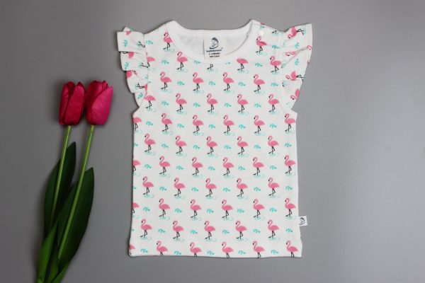 Flamingo Cap Sleeve T-Shirt-imababywear