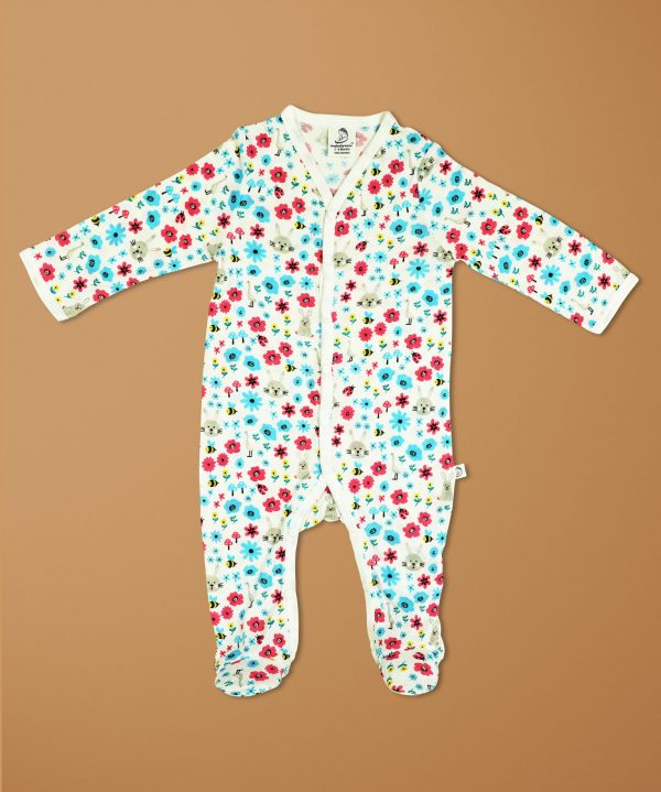 Flora And Fauna Bamboo Snap Growsuits-imababywear