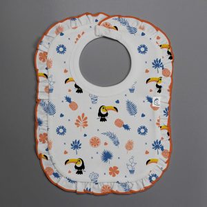 Toucan Forest frill bib-imababywear