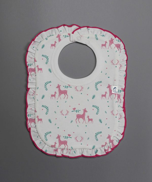 Woodland Deer frill bib-imababywear