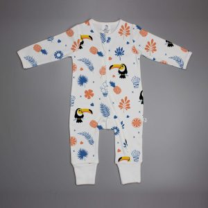 Toucan Forest long sleeve zipsuit-imababywear