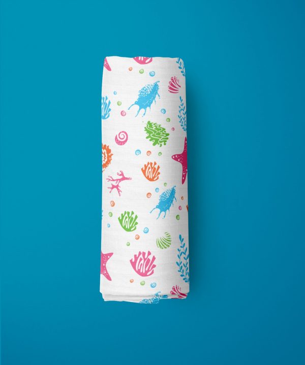 Marine Kingdom Muslin Wrap-imababywear