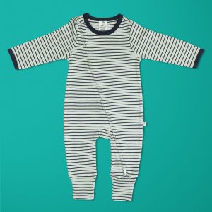 Nautical Stripes Long Sleeve Zipsuit-imababywear