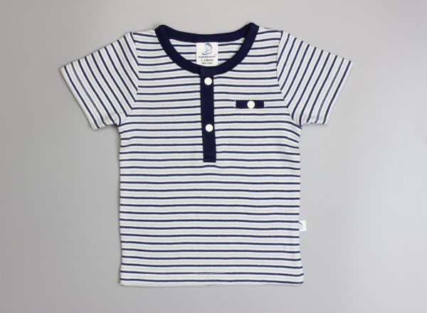 Nautical Stripes Henley Tee-imababywear