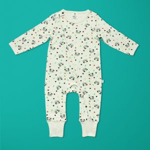 Little Panda Long Sleeve Zipsuit-imababywear