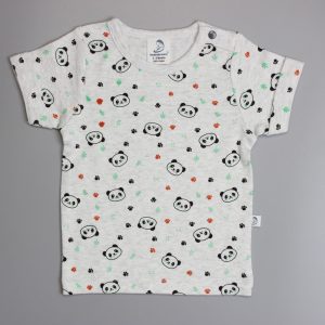 Little Panda Roll-Up Sleeve T-Shirt-imababywear