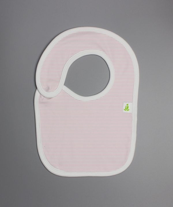 pink stripes Reversible Bib-imababywear