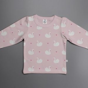 Geese Love puff sleeve T-shirt-imababywear