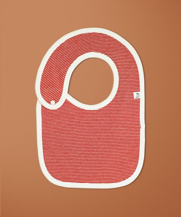 Raspberry Stripes Reversible Bib-imababywear