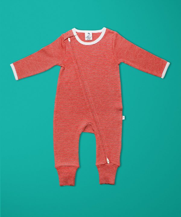 Raspberry Long Sleeve Zipsuit-imababywear