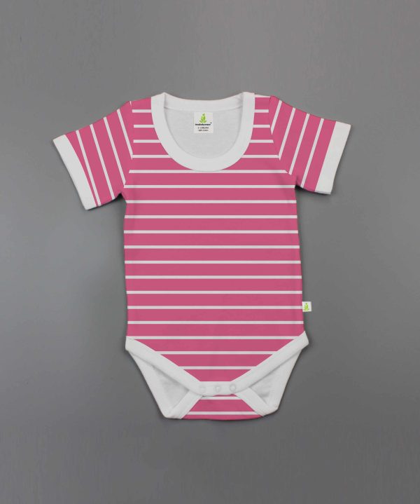 raspberry-stripes-half-sleeve-bodysuit