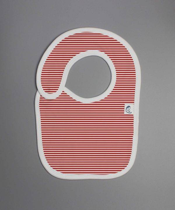 Red Stripes reversible bib-imababywear