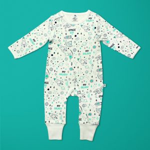 Space Kid Long Sleeve Zipsuit-imababywear