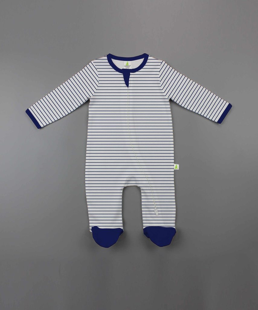 Blue Stripes Long Sleeve Zipsuit main image 0