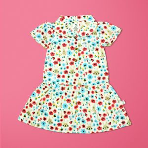 Flora And Fauna Woven Peter Pan Dress-imababywear