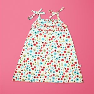 Flora And Fauna Woven Frill Floral Gown-imababywear